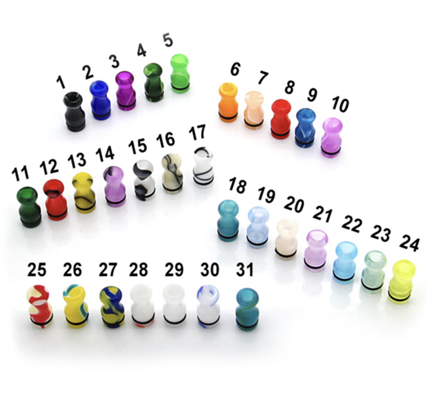 Pontas coloridas do gotejamento de Lelote Vape/ponta acrílica 1pcs/Boxes de 510 gotejamentos