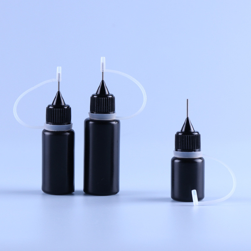 Anel vazio de Ejuice Vape Juice Bottle Light Resistant Silicone da ponta preta do tampão da agulha do PE