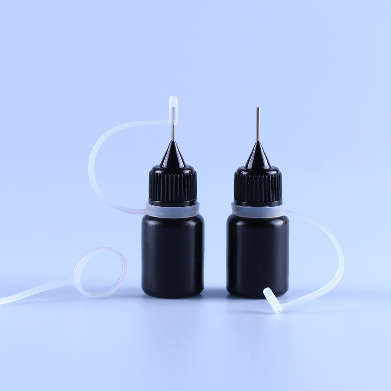 Anel vazio de Ejuice Vape Juice Bottle Light Resistant Silicone da ponta preta do tampão da agulha do PE
