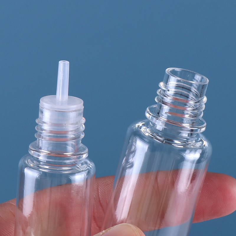 Garrafa vazia plástica do ANIMAL DE ESTIMAÇÃO V3 Ejuice do FCC que fuma o tampão de parafuso colorido da garrafa clara líquida de E