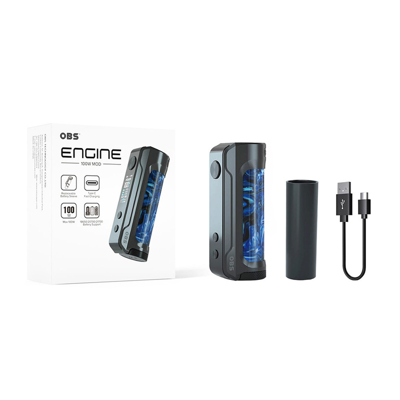 Tipo da modificação da caixa de bateria de Vape Mods da caixa do motor 100w de Obs único - carregamento de C