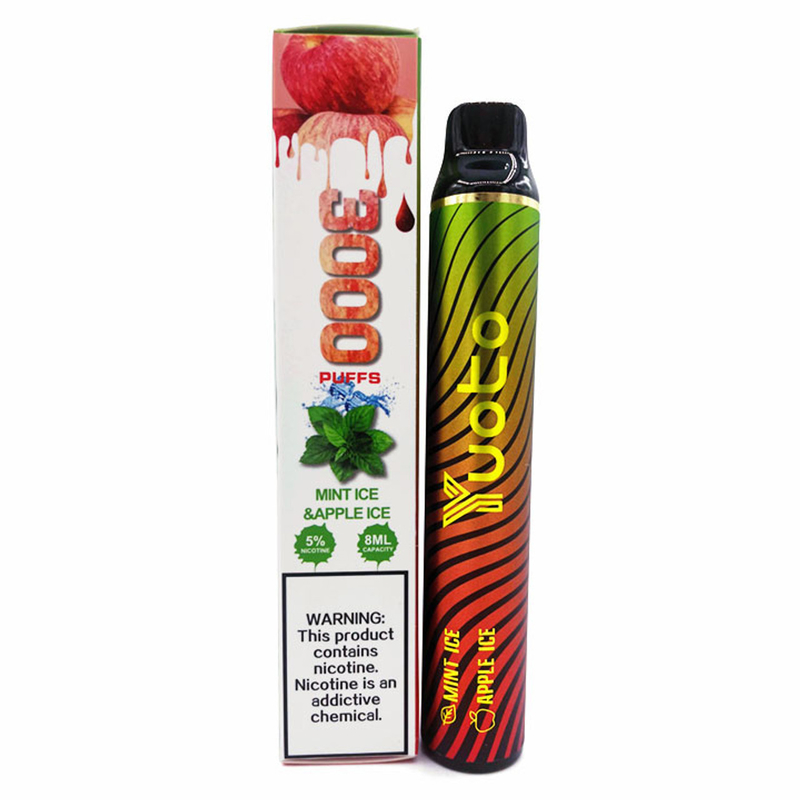 A vagem Flavored descartável Vapes 3000 sopra interruptor duplo de Yuoto do sabor de 1650mah 8ml