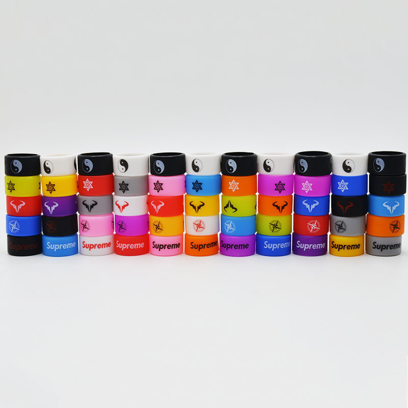 Silicone de borracha colorido Ring Band Superman Flash Captain de Vape