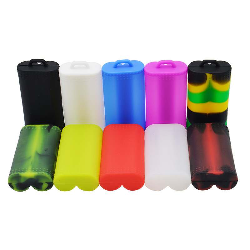 Dois da caixa líquida protetora da vagem da tampa de bateria bateria colorida do silicone 18650 E Vape