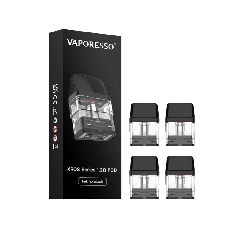 Cartucho vazio de aquecimento COREX Vaporesso Pod Série Xros 1,2 ohm 4 unidades