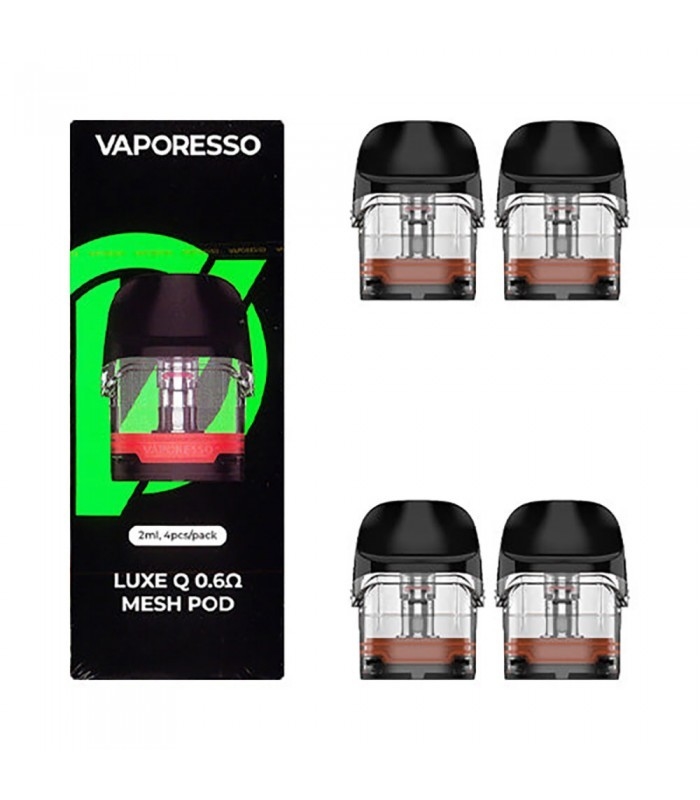Cartuchos vazios Luxe 2ml 0.6ohm 1.0ohm 4pcs da vagem de Vaporesso QS para o jogo Luxe de QS/jogo Luxe de Q