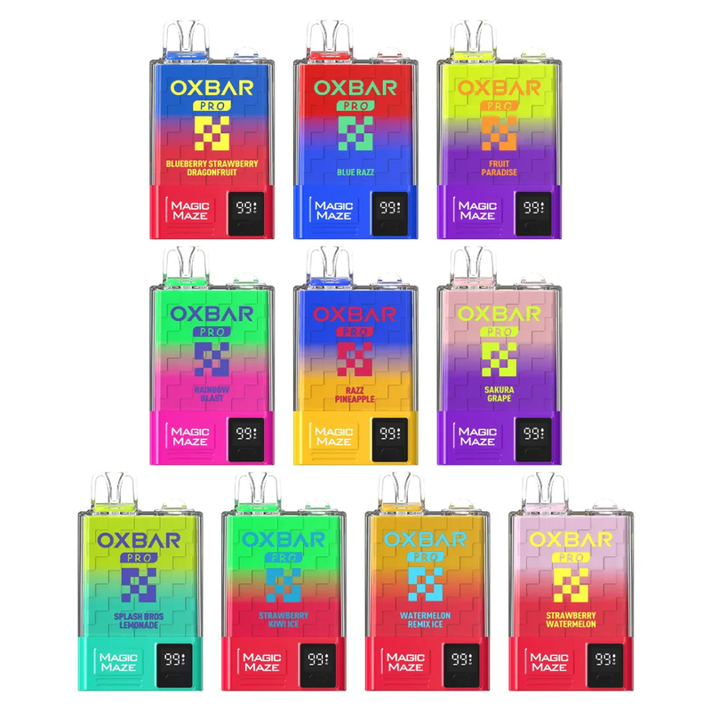 Oxbar Magic Maze Pro 10k Vaporizador descartável 10000 puffs 900mah 18ml líquido 5% Kit de vapores descartáveis