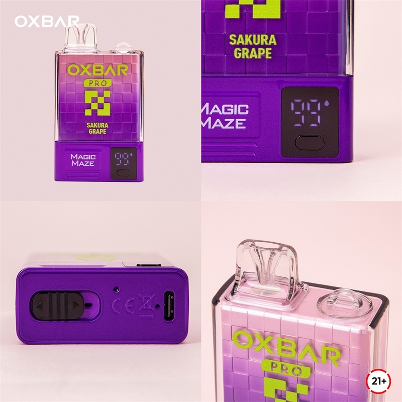 Oxbar Magic Maze Pro 10k Vaporizador descartável 10000 puffs 900mah 18ml líquido 5% Kit de vapores descartáveis