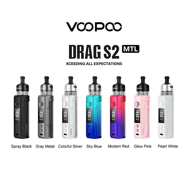 Kit Voopoo Drag s2 Pod Mod 60w com cartucho PnP X DTL / MTL 2500mAh 5ml